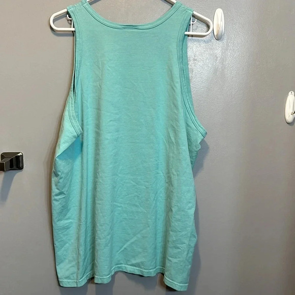 hinterland sleeveless bluish green tank top comfort wash size large - Picture 4 of 4
